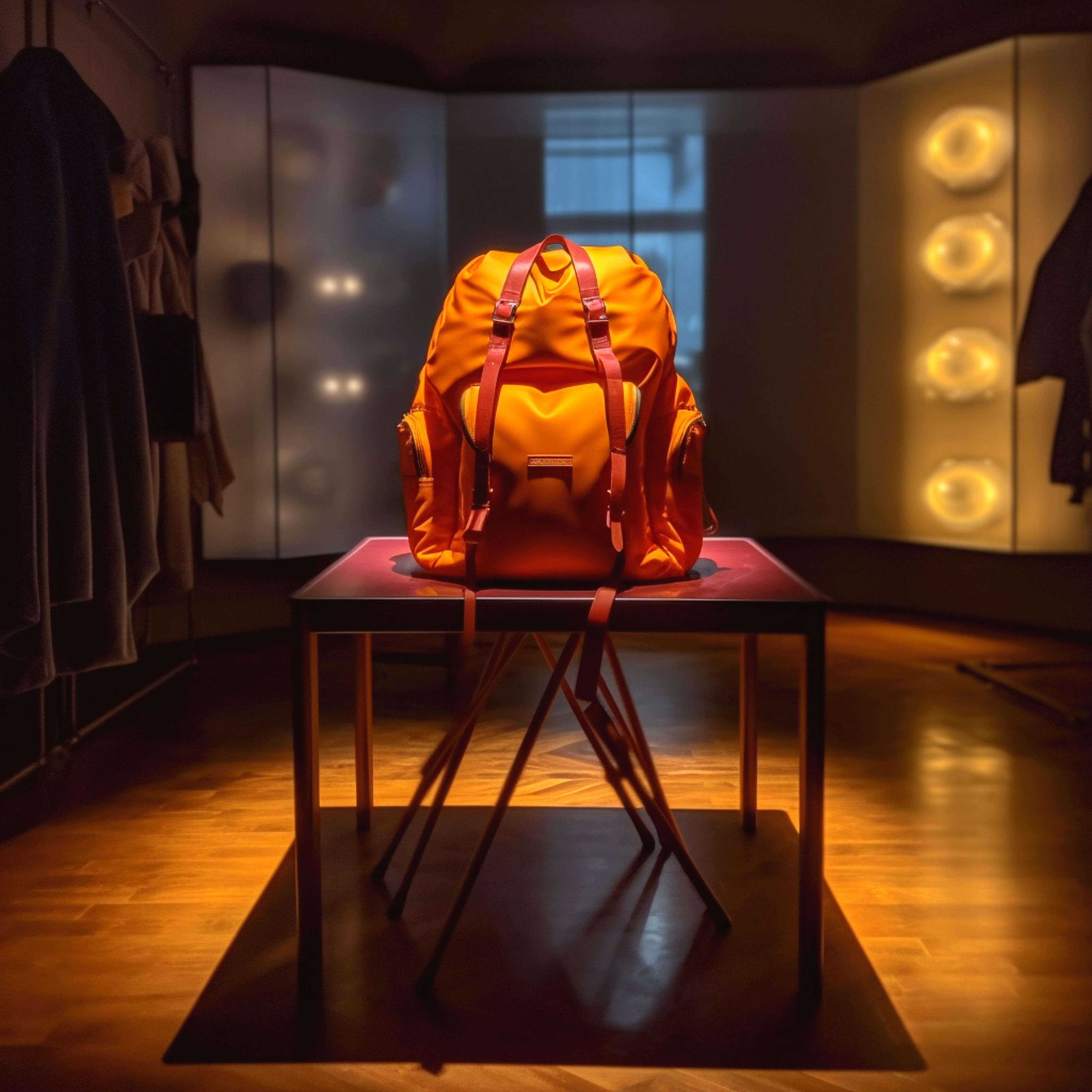 Orange equipment backpack