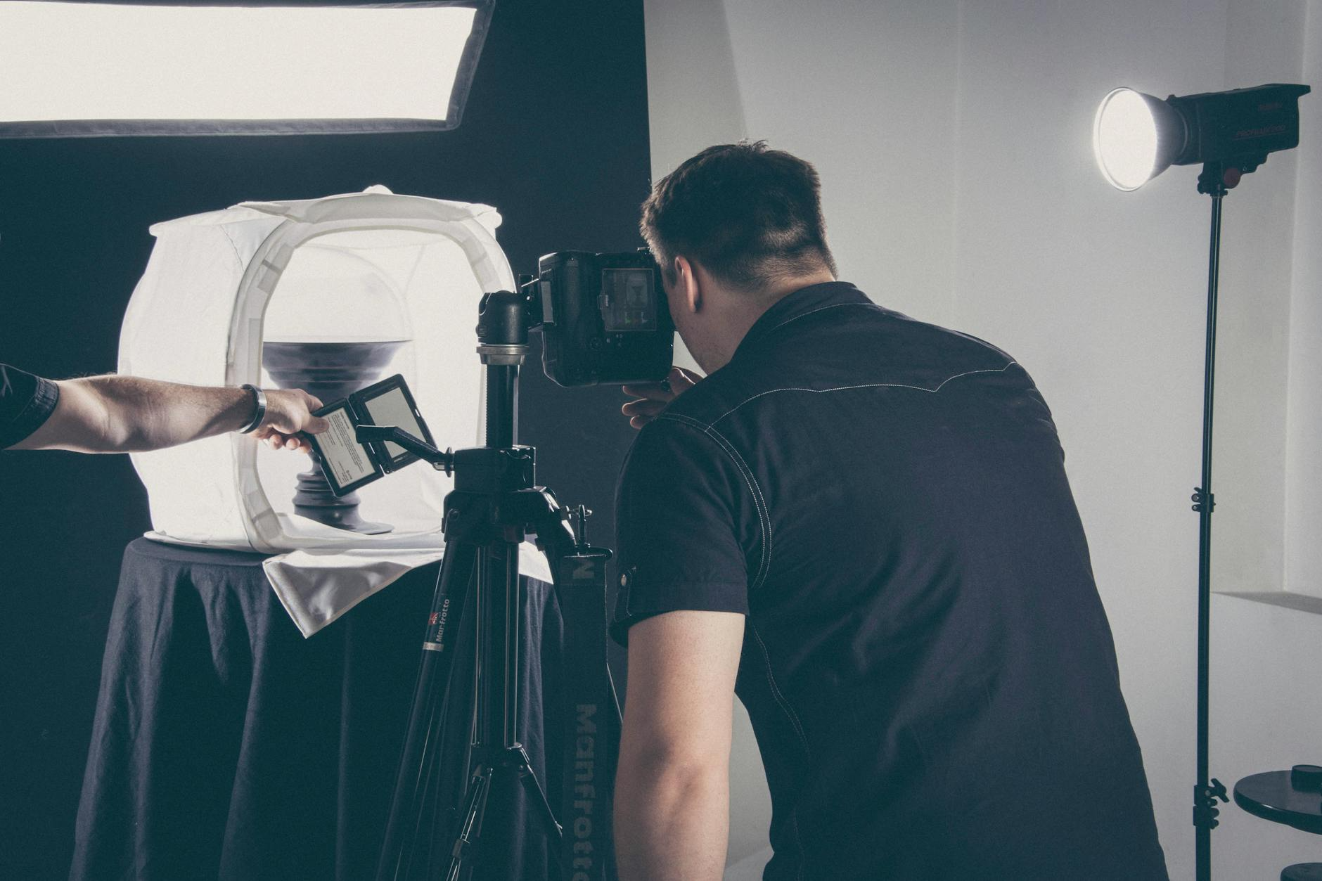 Camera setup in studio